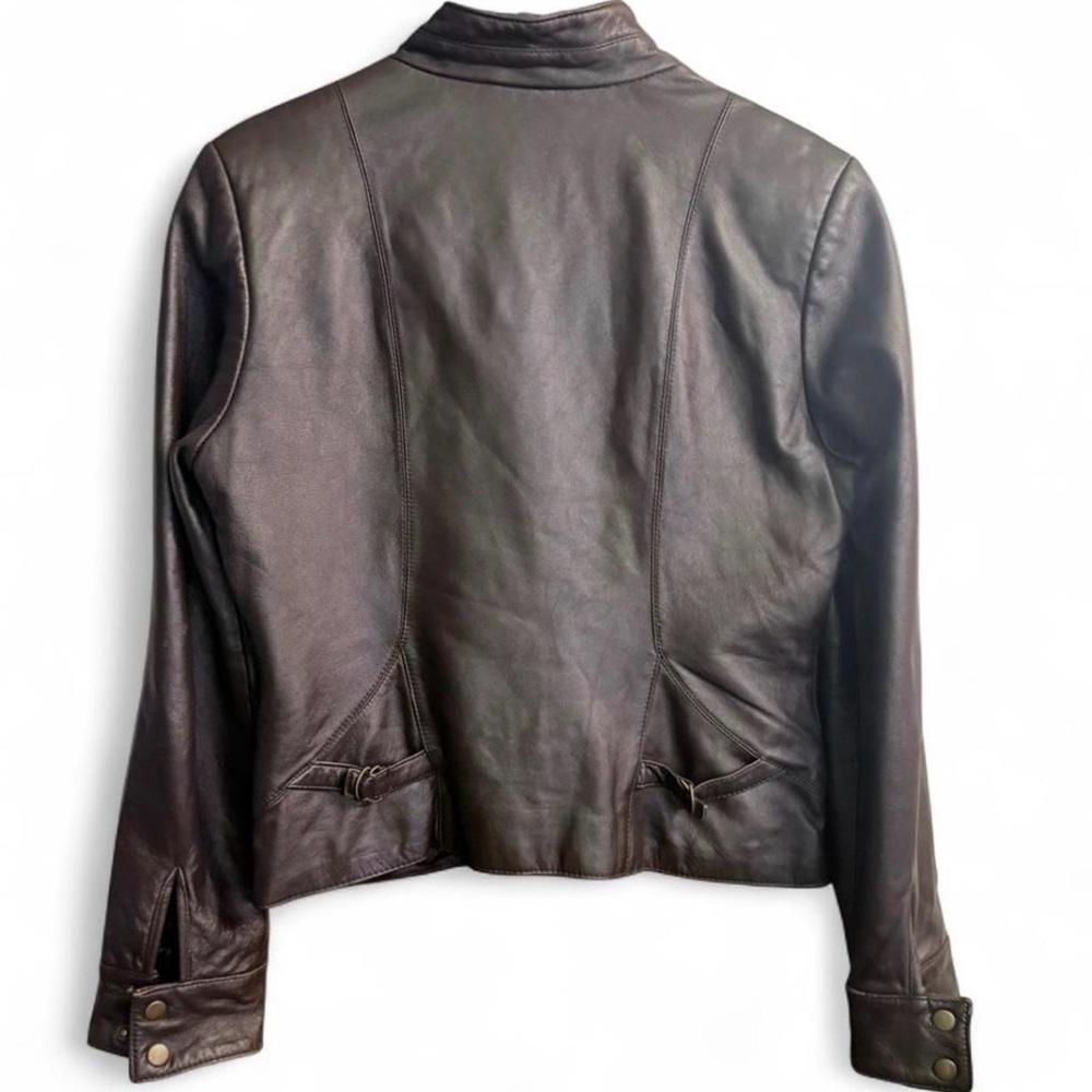 Metro 7 Dark Brown Leather Jacket - Picture 2 of 3